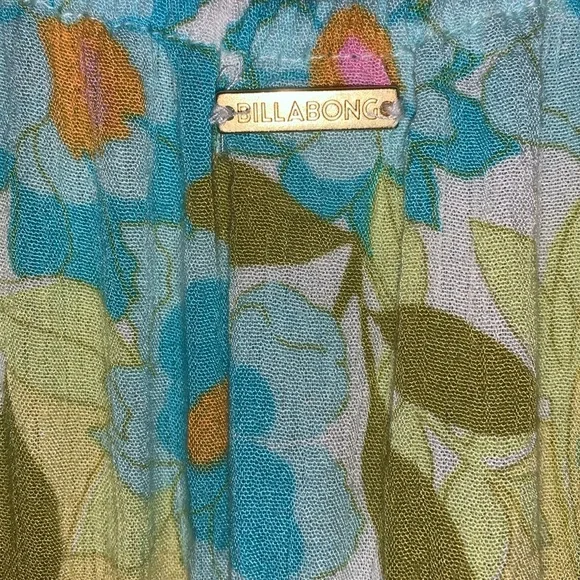 Billabong vintage Sundress with Puff Sleeves size med - Picture 6 of 9